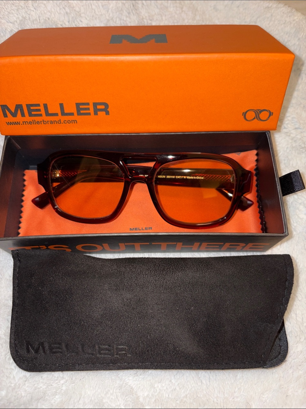 Meller Shipo Unisex Sunglasses - Maroon Yellow Lenses